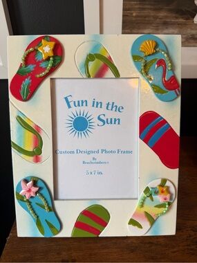 Beachcombers Fun in the Sun Flip-Flop Photo Frame - Multicolor
